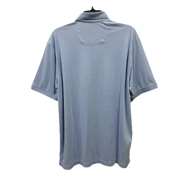 Tommy Bahama Men's Large Seabank Sky Blue Bay Stripe Performance Polo Shirt - Picture 6 of 12